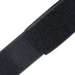 Контактная лента 50мм цвет Чёрный (велькро-липучка, на отрез)  в Набережных Челнах