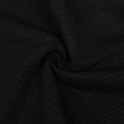 Ткань Футер 3-х нитка, Петля, цвет Черный (на отрез)  в Набережных Челнах