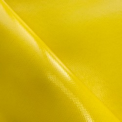 Ткань ПВХ 600 гр/м2 плотная, Жёлтый (Ширина 150см), на отрез  в Набережных Челнах