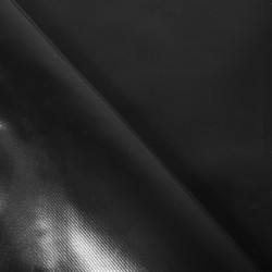 Ткань ПВХ 450 гр/м2, Чёрный (на отрез)  в Набережных Челнах