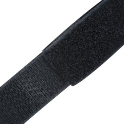 Контактная лента 25мм цвет Чёрный (велькро-липучка, на отрез)  в Набережных Челнах