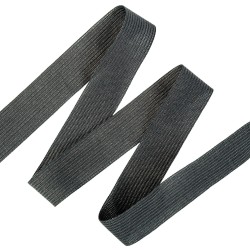 Окантовочная лента-бейка, цвет Чёрный 22мм (на отрез)  в Набережных Челнах