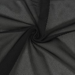 Трикотажная Сетка 75 г/м2, цвет Черный (на отрез)  в Набережных Челнах