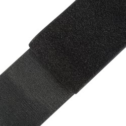 Контактная лента 100мм цвет Чёрный (велькро-липучка, на отрез)  в Набережных Челнах