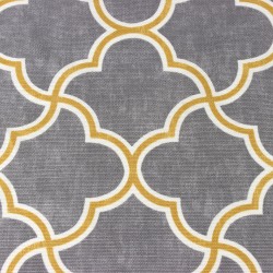 Интерьерная ткань Дак (DUCK), принт &quot;Орнамент на Сером&quot; (на отрез)  в Набережных Челнах