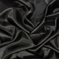 Ткань Атлас-сатин, цвет Черный (на отрез)  в Набережных Челнах