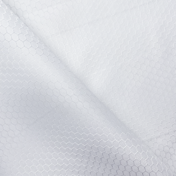 Ткань Оксфорд 300D PU Рип-Стоп СОТЫ, цвет Белый (на отрез)  в Набережных Челнах