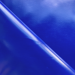 Ткань ПВХ 450 гр/м2, Синий (Ширина 160см), на отрез  в Набережных Челнах
