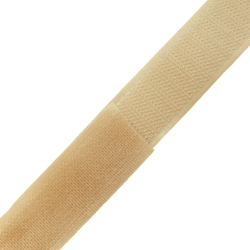 Контактная лента 25мм цвет Кремовый (велькро-липучка, на отрез)  в Набережных Челнах