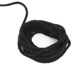 Шнур для одежды тип 2,  Чёрный (плетено-вязаный/полиэфир)  в Набережных Челнах