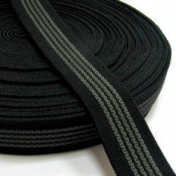 Ткацкая резинка антискользящая 15мм,цвет Чёрный (на отрез)  в Набережных Челнах