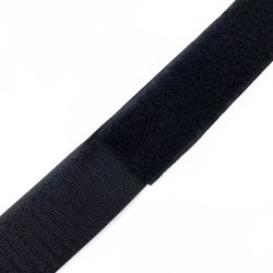 Контактная лента 40мм (38мм) цвет Черный (велькро-липучка, на отрез)  в Набережных Челнах